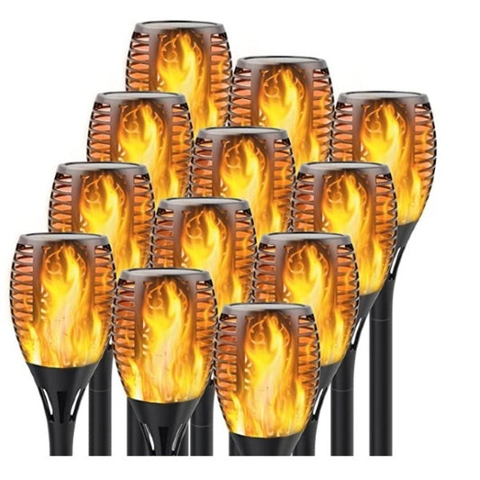 Set 12x Lampa solara tip torta cu efect flacara